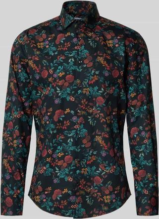 Seidensticker Slim Fit Freizeithemd mit floralem Allover-Print Modell New in Marine, Größe 41
