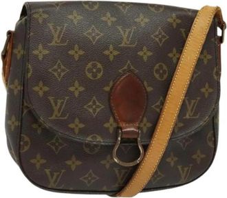 Louis Vuitton Tweedehands Canvas Louis Vuitton tassen - Dames - Vintage Schoudertas - Bruin - ONE Size - Leer - Vintage