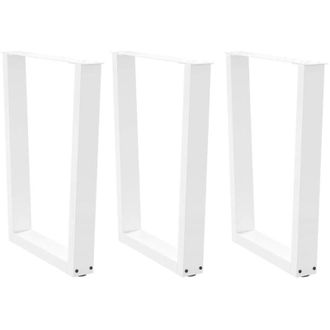 vidaXL Patas Para Mesa De Comedor En Forma De V (3 Unidades), Color Blanco, 70 X (72-73,3) Cm, Acero Vidaxl