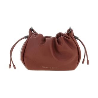Brunello Cucinelli Mini Mellow Bucket Bag - Bags - Mujer - Marr&oacute;n - ONE SIZE