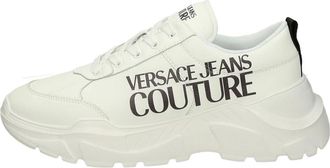 Versace Jeans Couture Lage leren sneakers met uitneembare binnenzool - Heren - Sneakers - Wit - 41 EU - Schoenen