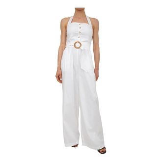 Fracomina Jumpsuits, female, White, Size: XS Long Overall