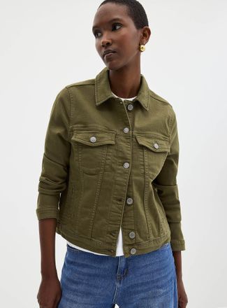 Contemporaine Womens Colourful stretch denim jacket