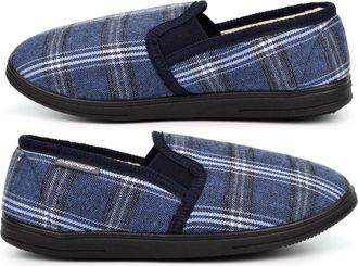 Generic Mens Carpet Slippers Size 6 Boys Slippers Size 12 Thermal Slipper Mens Thermal Slipper Slip On Sizes 6-12 Navy 10 UK