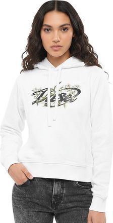 Diesel White Graphic Hood Sweatshirt