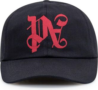 Palm Angels Cappello da baseball con ricamo - Nero