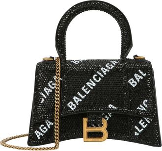 Balenciaga Hourglass Xs Leather Top Handle Bag