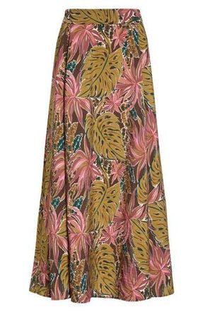 Madewell Crinkle Crepe Maxi Skirt in Dark Coffee at Nordstrom Rack, Size 8