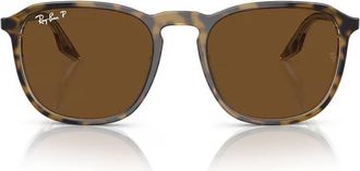 Ray-Ban Polarized Brown Square Unisex Sunglasses RB2203 139357 52
