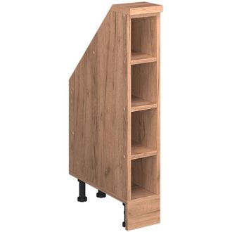 Vicco Armario Para Tejado Inclinado Rion, Roble Dorado, 15 X 81.6 Cm Con 4 Compartimentos, Vicco