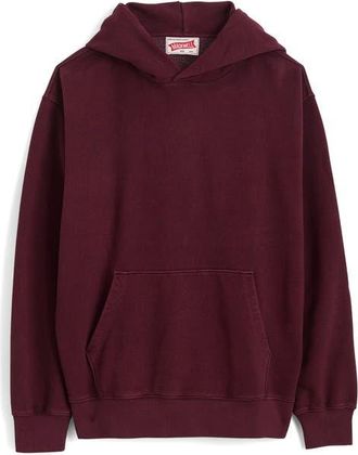 Madewell Woodland Brushed Terry Hoodie in Dark Cranberry at Nordstrom, Size Xx-Large