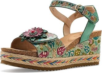 L'Artiste by Spring Step Boca Womens Wedge Shoes Mint Green : EU 42 (US Womens 10.5-11) M, Leather