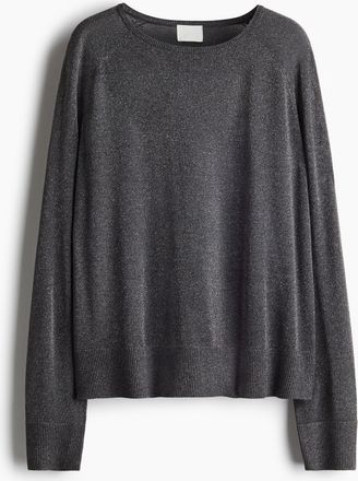 H&M Glitzernder Pullover - Grau