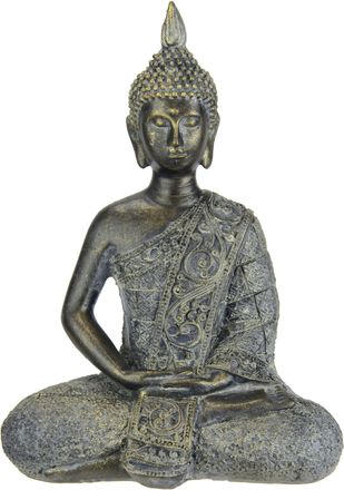 I.GE.A. Dekofigur »Buddha Figur sitzend meditierend Statue Figuren Skulptur« Garten-Figur Wohnaccessoire