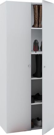 ebuy24 Gabinete De Madera Vcm Dimensiones An. 70 X Al. 178 X P. 40 Cm 5 Compartimentos Armario Multiusos Armario De Zapatos Con Dos Puertas Giratorias - Vand