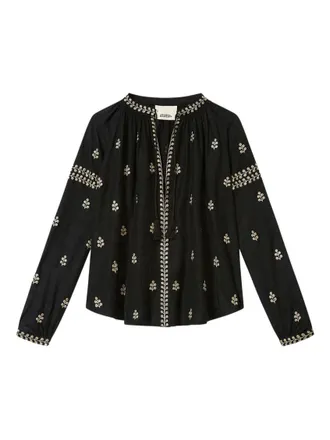 Isabel Marant Black Embroidered Top