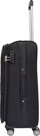 Infinity Leather Lichtgewicht koffers met zachte behuizing en bagage met 8 wielen