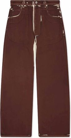 Marni Womens Screen Printed Denim Wide Leg Pant