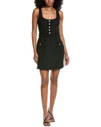 L'agence Valli Square Neck Wool-Blend Mini Dress