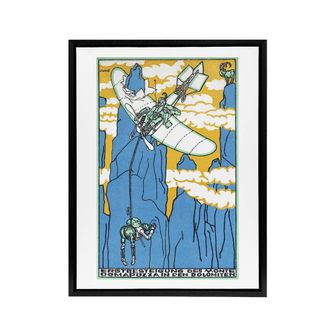 Artery8 First Ascent of Monte Domapozza in Dolomites Jung Framed Canvas Art | Size: W24 x H32