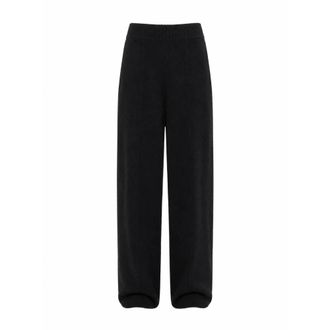 Laneus Pantaloni Larghi in Cashmere - - Trousers - Donna - Nero - S