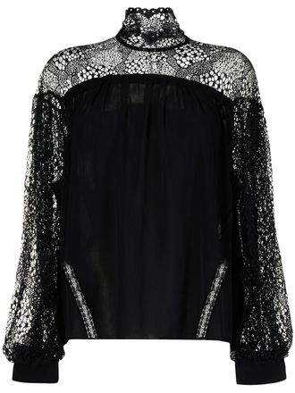 Iro Blusa con decorazione - Nero