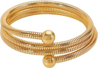 Generic Style Wide Bracelet 3 Elastic Chain Womens Chunky Metal Jewelry Gwg2000-1a5 (A, 6cm)