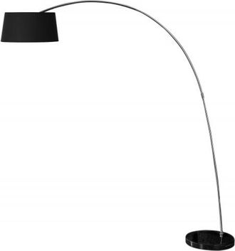 Global Interiors Design Bogenlampe Forma 195 x 215 cm - Schwarz/Gold mit Marmorsockel
