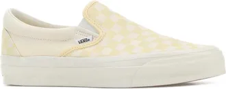 Vans Unisex Printed Canvas Classic Slip Ons Checkerboardyellowdust Sneaker