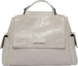 Orciani Sveva Stark Small - Dames - Handtassen - Grijs - ONE Size - Leer - Tassen