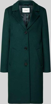 s.Oliver Red Label Regular Fit Mantel mit Woll-Anteil in Dunkelgruen, Größe 34
