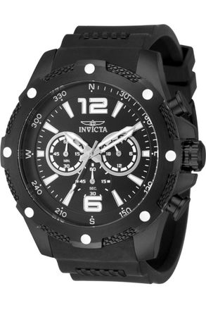 Invicta I-Force 50556 Herenhorloge - Quartz Uurwerk - Roestvrij Staal met Zwarte Wijzerplaat - 50 mm