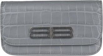 Balenciaga Pre-owned Gossip Wallet Chain - Dames - Vintage Clutch - Grijs - ONE Size - Leer - Vintage