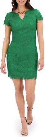 Kensie Lace Sheath Dress in Green at Nordstrom Rack, Size 12