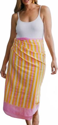 Sunshine Tienda Sunkissed Stripe Sarong In Multi