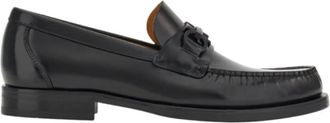 Ferragamo Gancini-Plaque Calf Leather Loafer, Size 7.5