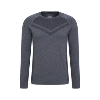 Mountain Warehouse Heren Ventina Naadloos Base Layer Top (Houtskool)