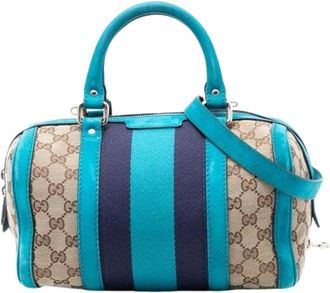 Gucci Pre-owned Handbags, female, Blue, Size: ONE SIZE Pre-owned Satchel