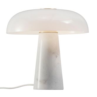 Nordlux Premium Indoor Table Lamp White Marble E27 Weighted Base - Mains Powered, IP20