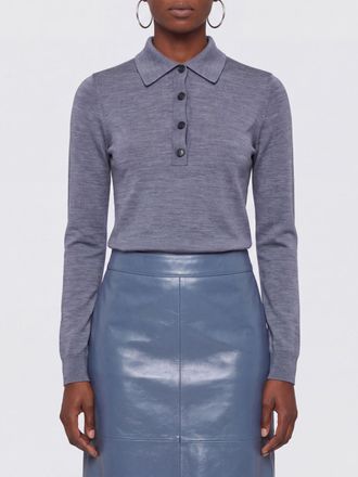 MRZ Polo slim fit in maglia a maniche lunghe in lana vergine