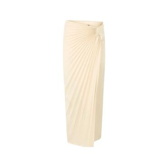 Roberto Cavalli Midi Pleated Skirt - female - Roberto Cavalli - Midi Skirts - Beige - XS - Skirts