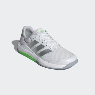adidas Trainingsschuh ADIDAS PERFORMANCE DROPSET BASE, Damen, Gr. 42,5, silber (cloud wei&szlig;, matte silber, lime burst), Textil, Schuhe Trainingsschuh