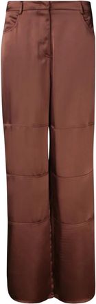 Blanca Vita Wide Broeken - Dames - Wijde Broeken - Bruin - XS - Polyester - Broeken
