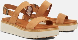 Timberland Sandale TIMBERLAND SAFARI DAWN BACKSTRAP SANDAL, Damen, Gr. 37,5, saddle, Leder, Schuhe Sandale, aus Leder