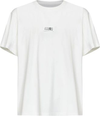Maison Margiela Numeric Signature T-shirt - Heren - T-shirts - Wit - S - Katoen - Tops