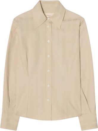 Jeanerica Martha Shirt - Dames - Overhemden - Beige - S - Katoen - Overhemden