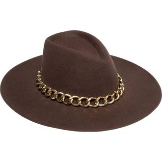 Eugenia Kim Harlowe Wool Felt Fedora in Chocolate at Nordstrom Rack