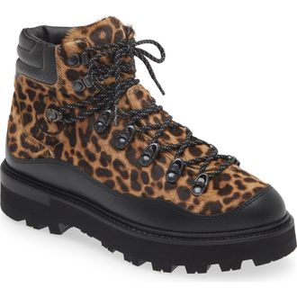 Moncler Peka Trek Genuine Calf Hair Boot in Beige at Nordstrom, Size 9Us