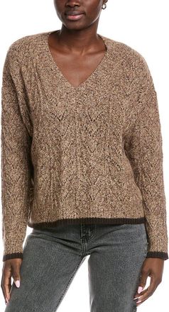 Autumn Cashmere Boxy Shell Stitch Tipped Cashmere & Silk-Blend Sweater