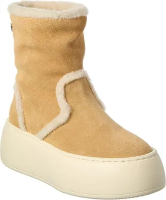 Giuseppe Zanotti Alma Suede & Shearling Platform Boot
